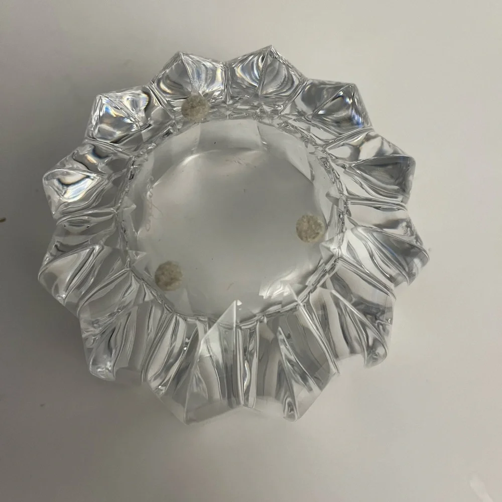 Orrefors Crystal Fleur Bowl by Jan Johansson, Circa 1980,  Signed